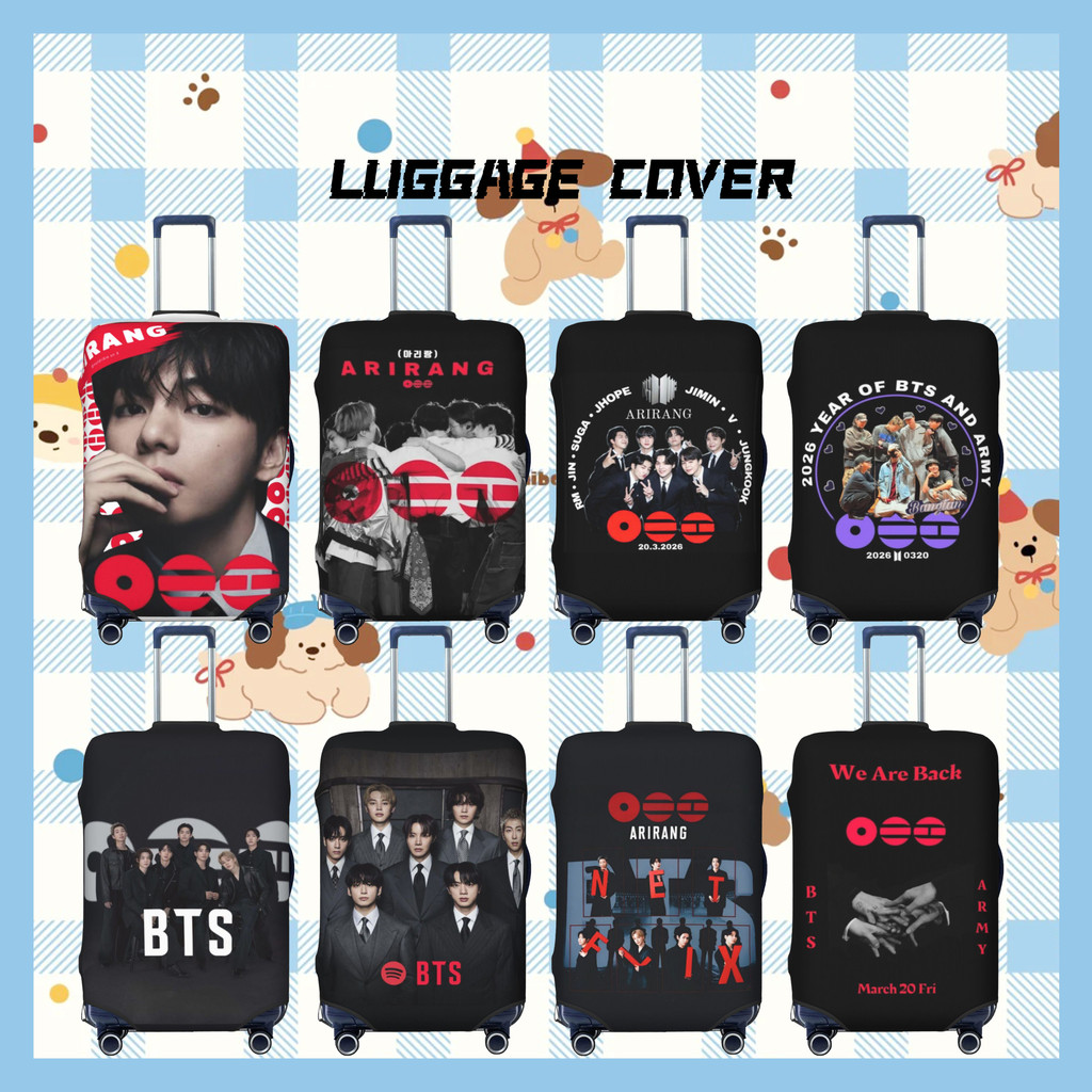 BTS2026 หนา Anti-Scratch กระเป๋าเดินทางฝาครอบป้องกันยืดหยุ่นสูงกระเป๋าเดินทาง Spandex ฝาครอบป้องกันเหมาะกับ 18-32 นิ้วกระเป๋าเดินทาง