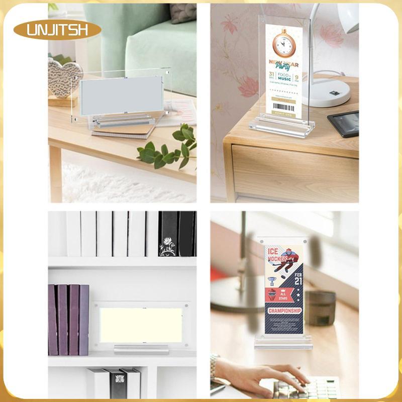 [unjitsh] Magnetic Acrylic Dollar Bill Display Frame ทนทานแบบโปร่งใสสําหรับคอลเลกชันโฮมออฟฟิศ