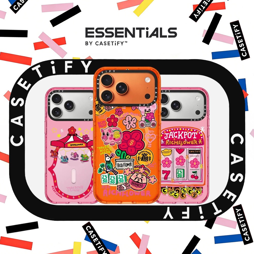CASETiFY RICH FLOWER สําหรับ iPhone 17,iPhone 16,iPhone 15,iPhone13/14 ใช้งานร่วมกับ iPhone 17 Pro Max เคสโทรศัพท์คุณภาพสูงเคสแข็งกันกระแทก