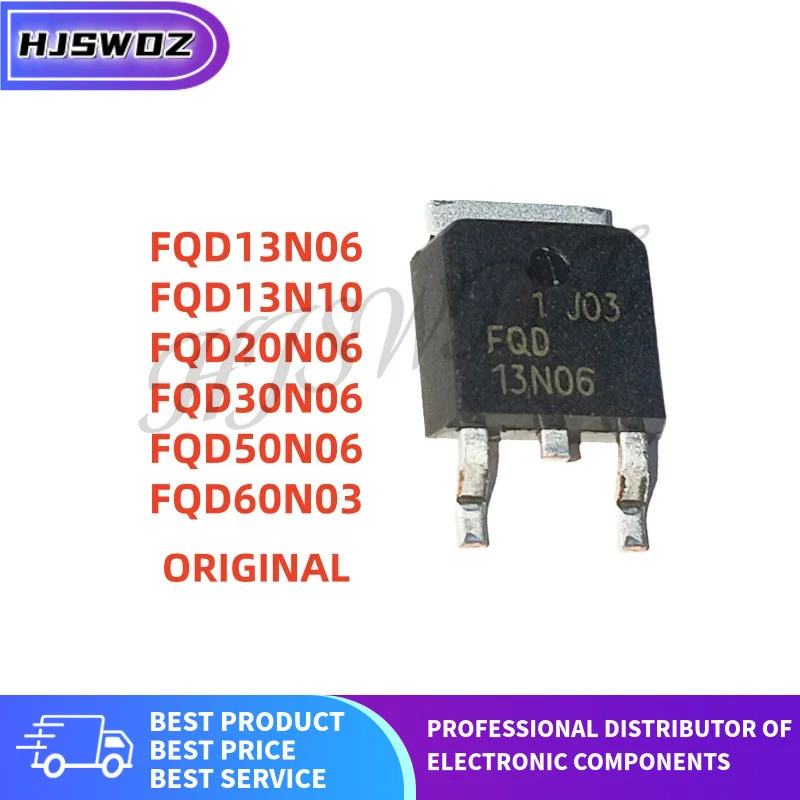 Original 10PCS FQD30N06 FQD50N06 FQD20N06 FQD13N10 FQD60N03 FQD13N06 TO-252 MOS ทรานซิสเตอร์มอสชิปic