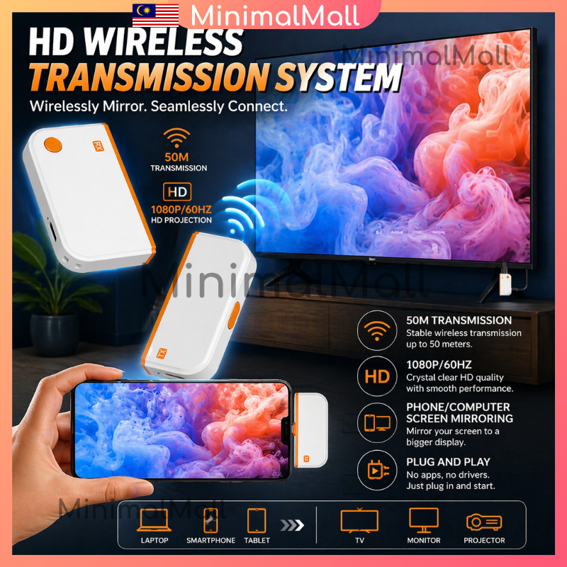 เครื่องส่งสัญญาณและตัวรับสัญญาณ HDMI ไร้สาย 1080P ชุดขยาย HDMI ไร้สายสําหรับสตรีมมิ่งวิดีโอเสียงไปยั