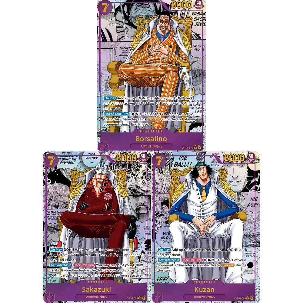 ONE PIECE คอลเลกชันการ์ด Borsalino Sakazuki Kuzan EN คุณภาพสูง Self Made เกมอะนิเมะการ์ด