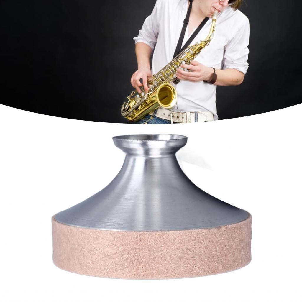 Soprano Saxophone Mute อลูมิเนียม Felt Standard Design Sax สำหรับเครื่องดนตรี