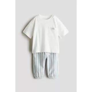 H&M(เอชแอนด์เอ็ม) เซตผ้าลินินผสม 2 ชิ้น เด็กทารก 1282999_1