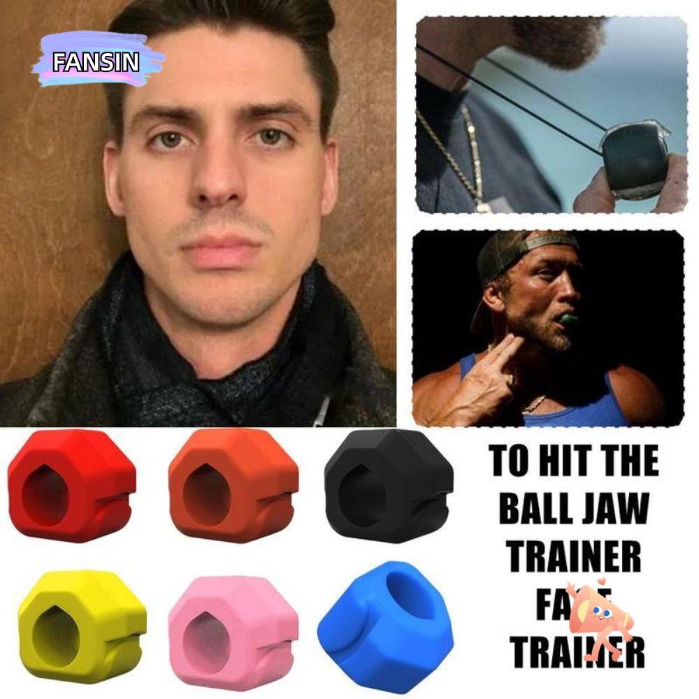 FANSIN Jawline Exerciser, Anti-stress Silicone Jaw Trainer, BPA Free Gum Tablets Exerciser Shaper Fa