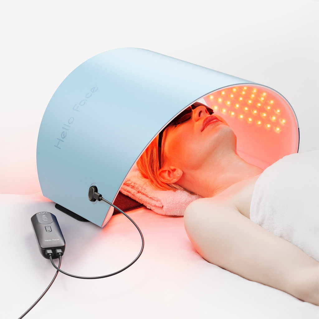 Hello Face L6 4-in-1 LED Light Therapy Mask. 720 ชิป (180 Quad-Cores) สําหรับสิว ต่อต้านวัย & กระชับ