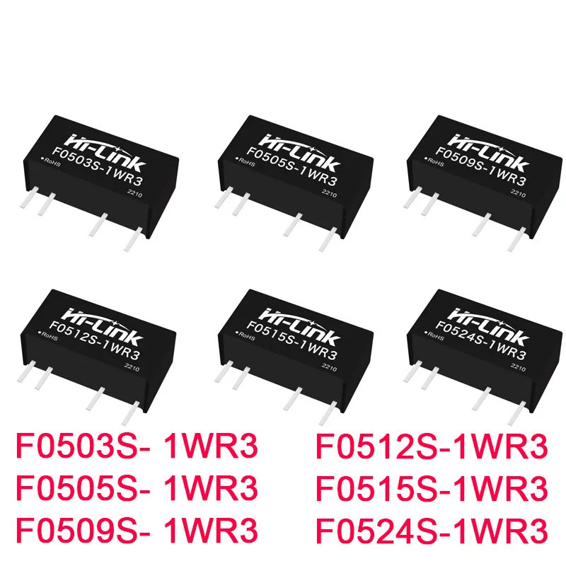 10 ชิ้น/2 ชิ้น DC-DC โมดูล F0503S F0505S F0509S F0512S F0515S F0524S-1WR3 1W 5V ถึง 5V/9 V/12 V/15 V