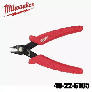 Milwaukee 48-22-6105 Mini Flush Cutters Spring Assisted Precision Wire Cutters สําหรับงานไฟฟ้า