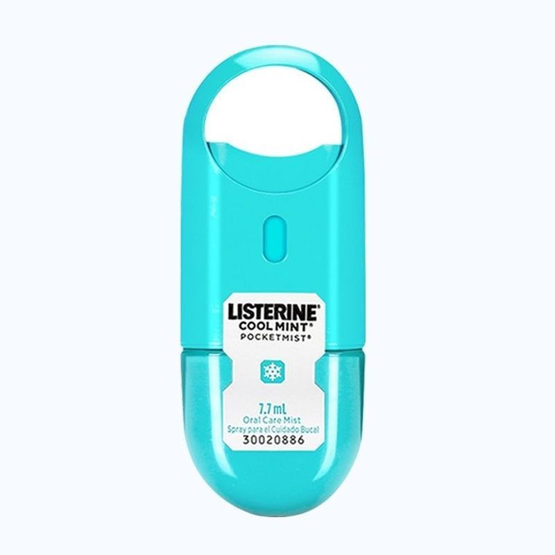 Z Zhuzhou Tingle Clothing Co., Ltd. Listerine Oral Spray Ice Blue Mint Bad Breath Freshener แบบพกพาส