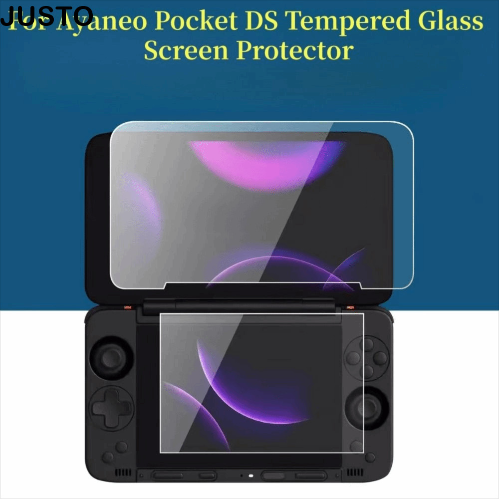 JUSTO กระจกนิรภัย, Flip Dual Screen 9H Screen Protector,คุณภาพสูงป้องกันรอยขีดข่วนHDฟิล์มป้องกันแบบเ