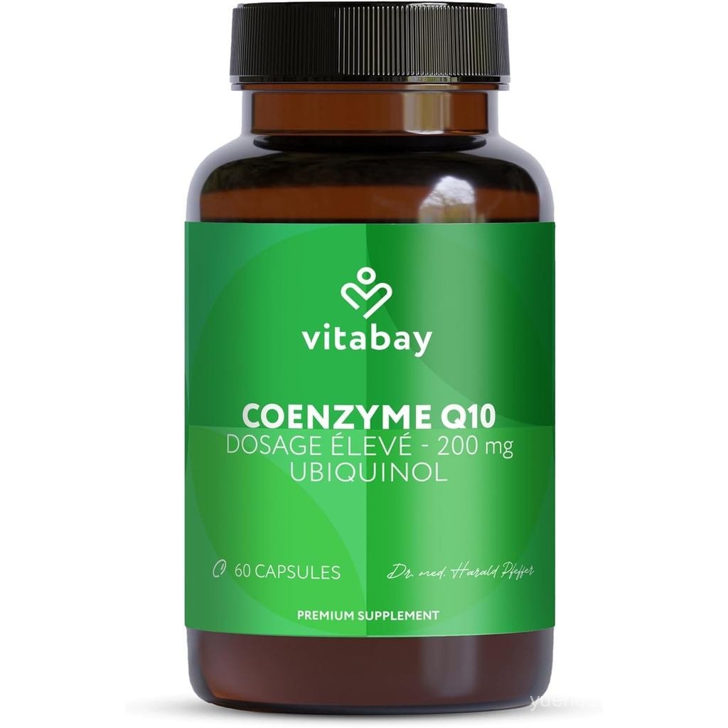 Vitabay Cnzyme Q10 Ubiquinol 200 mg – 60 แคปซูล – ly dosed – Q10 ในรูปแบบที่ใช้งาน (ubiquinol) จากหม