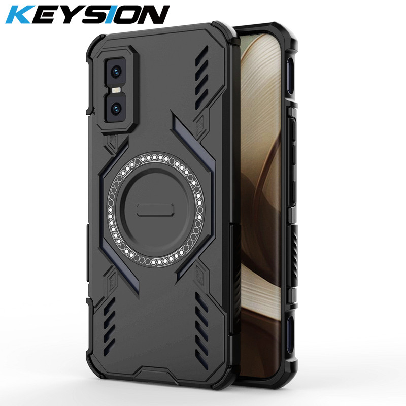 KEYSION Hollow การกระจายความร้อนสําหรับ Infinix GT 30 Pro 5G TPU + PC Magnetic Cooling กันกระแทกฝาครอบโทรศัพท์สําหรับ Infinix GT 30