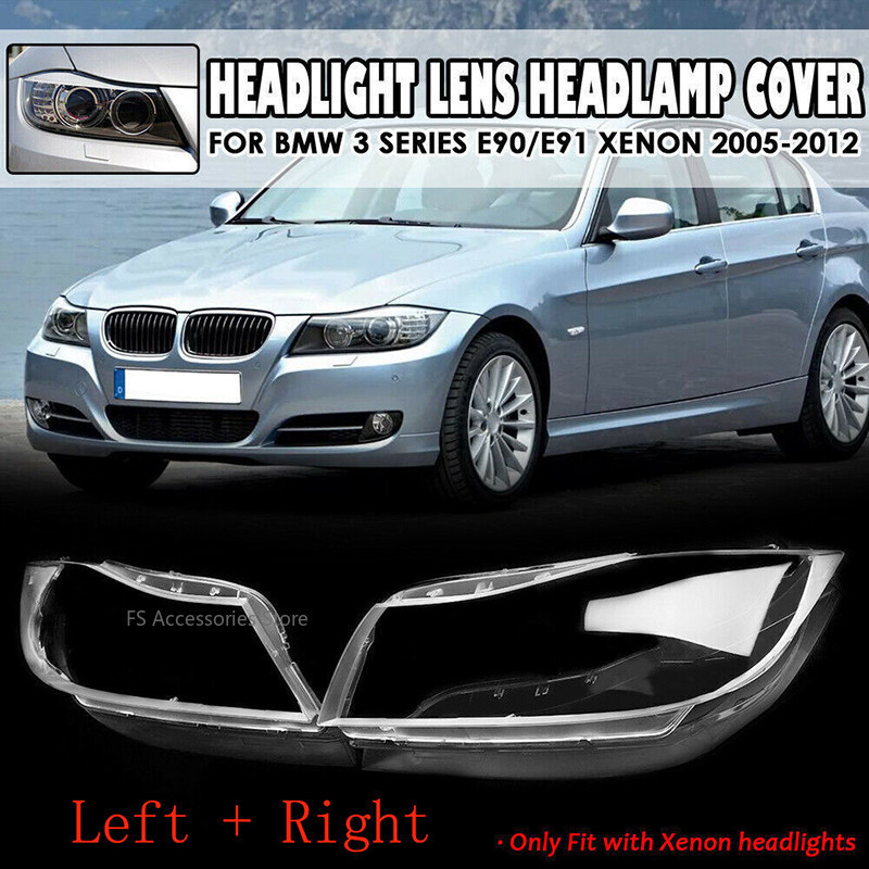 ไฟหน้ารถฝาครอบเลนส์ Xenon ไฟหน้าเลนส์สําหรับ BMW 3-series E90 E91 2006-2012 Auto SHELL ไฟหน้าโคมไฟโป