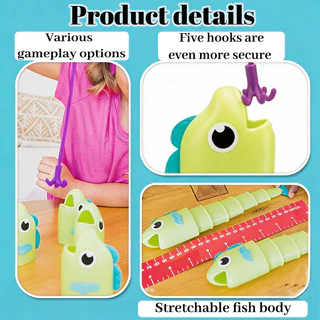 GeeToy เกมตกปลาต่อสู้และจับปลา เกมตกปลาบนโต๊ะแสนสนุก ของเล่นเสริมการเรียนรู้แบบโต้ตอบสำหรับเด็ก