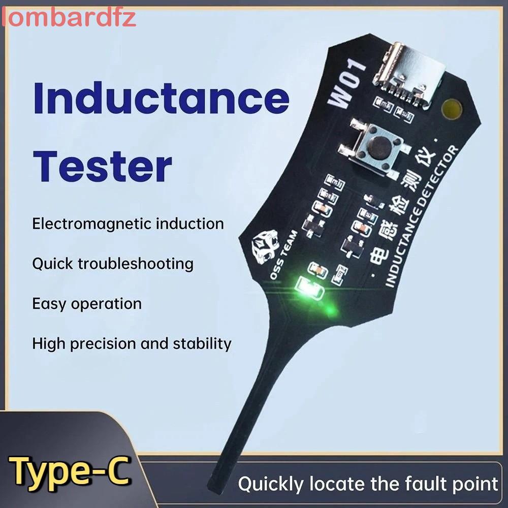 LOMBARD เครื่องทดสอบขดลวดเมนบอร์ด,ความแม่นยําสูง Strong Stability Inductor เครื่องตรวจจับเครื่องมือ, Professional Type-C แบบพกพาเครื่องทดสอบแม่เหล็กไฟฟ้าซ่อมอิเล็กทรอนิกส์