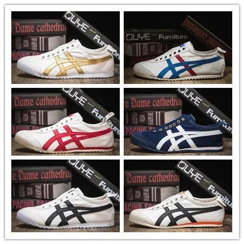 ASICS onitsuka Tiger Onitsuka Tiger รองเท้าผู้ชายรองเท้าผู้หญิง Slip-On รองเท้าขี้เกียจรองเท้าผ้าใบ 