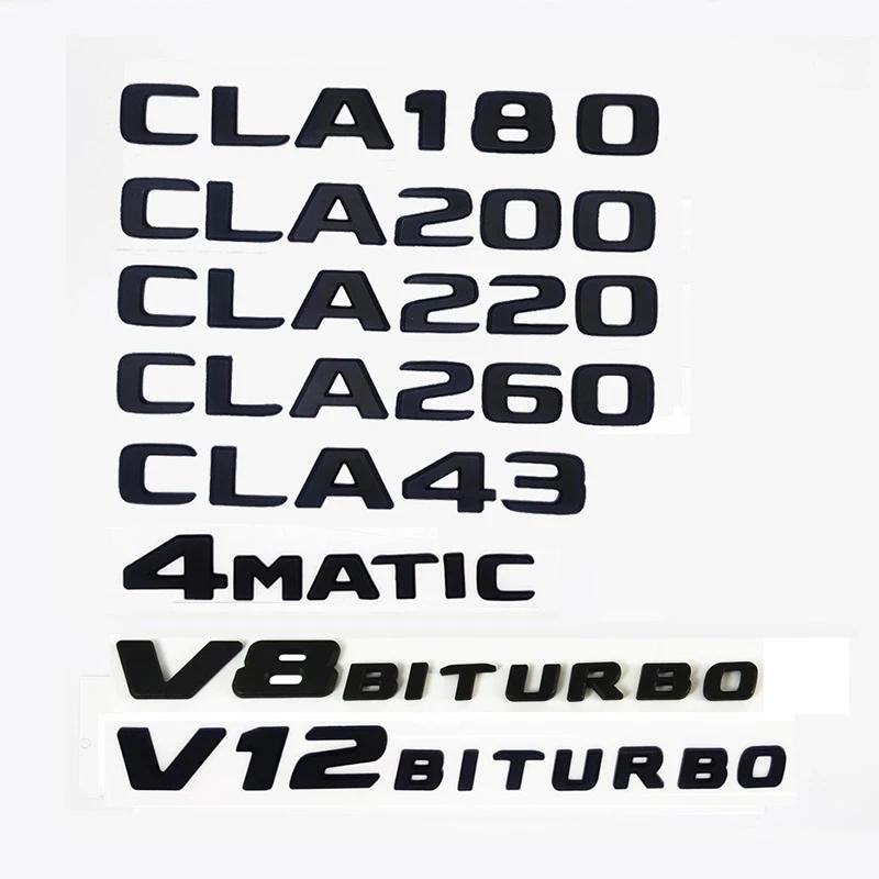 รถด้านหลังป้ายสติกเกอร์โลโก้ CLA35 CLA45 CLA180d CLA200 CLA220d CLA260 Turbo 4MATIC Emblem สําหรับ M