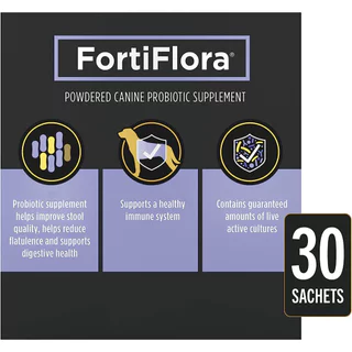 [กล่อง!] Proplan: FortiFlora [แท้💯] ผงโรยอาหารเสริมโพรไบโอติก ปรับสมดุลลำไส้ ลดอาการท้องเสีย สำหรับสุนัขและแมว (30 ซอง)