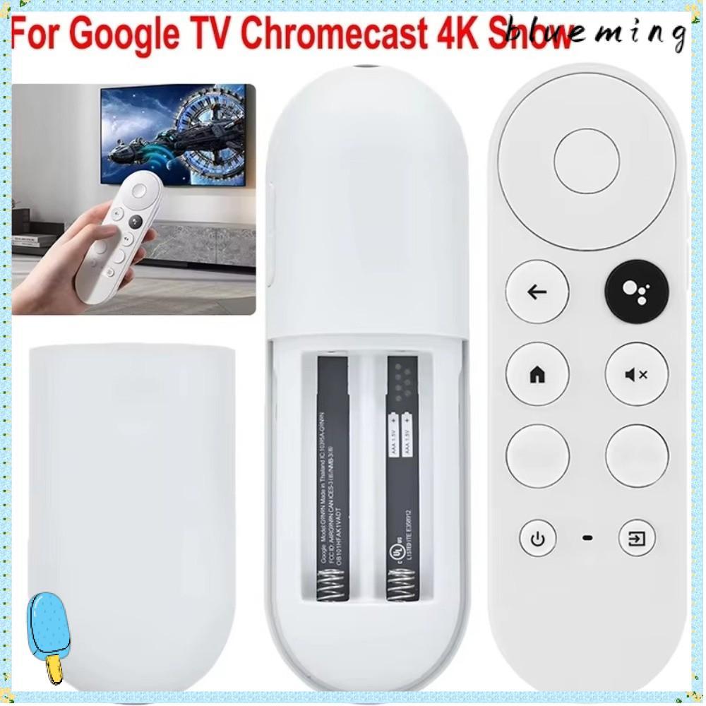 BLUEMING สําหรับ Google Chromecast Remote, Snow Color 4K ใช้งานร่วมกับเปลี่ยนรีโมทคอนโทรลด้วยเสียง, 