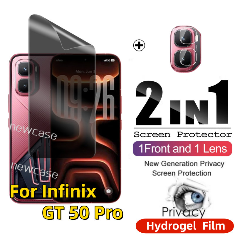 2in1 ความเป็นส่วนตัว Anti Spy ป้องกันด้านหน้า Tpu Hydrogel ฟิล์มสําหรับ Infinix GT 50 30 20 Pro 5G G
