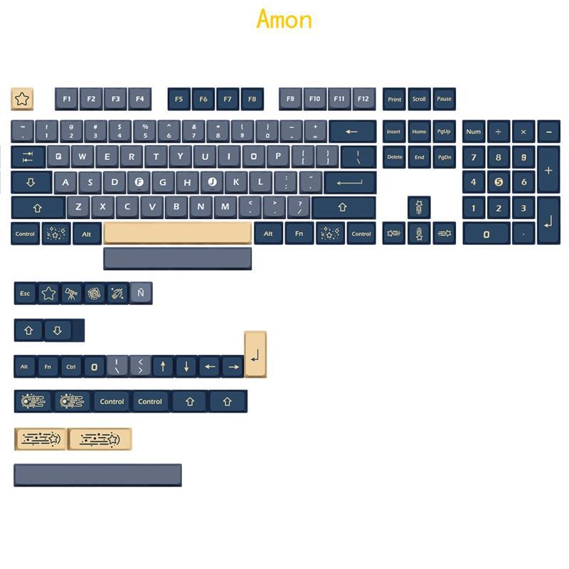 Amon 133 คีย์ Stargaze Keycap XDA PBT Keycaps สําหรับ DZ60 GK64 68 84 87 104 Dye Sub
