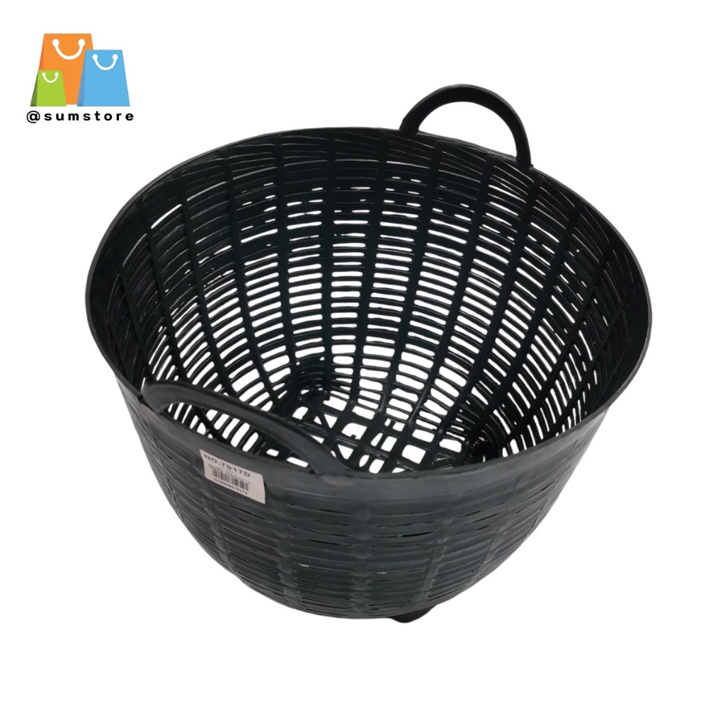 เข่ง เบอร์7 สีดำ  25x18.5CM รุ่น W7017D