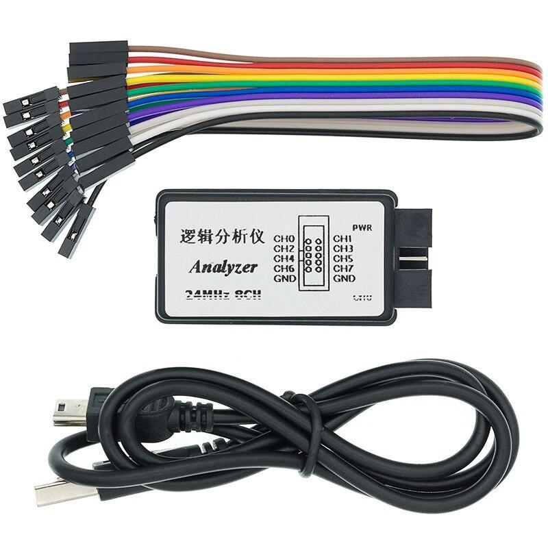 Usb Logic Anslizer SCM 24MHz 8 ช่อง 24M/วินาที Logic Analyzer Debugger สําหรับแขน FPGA Lo