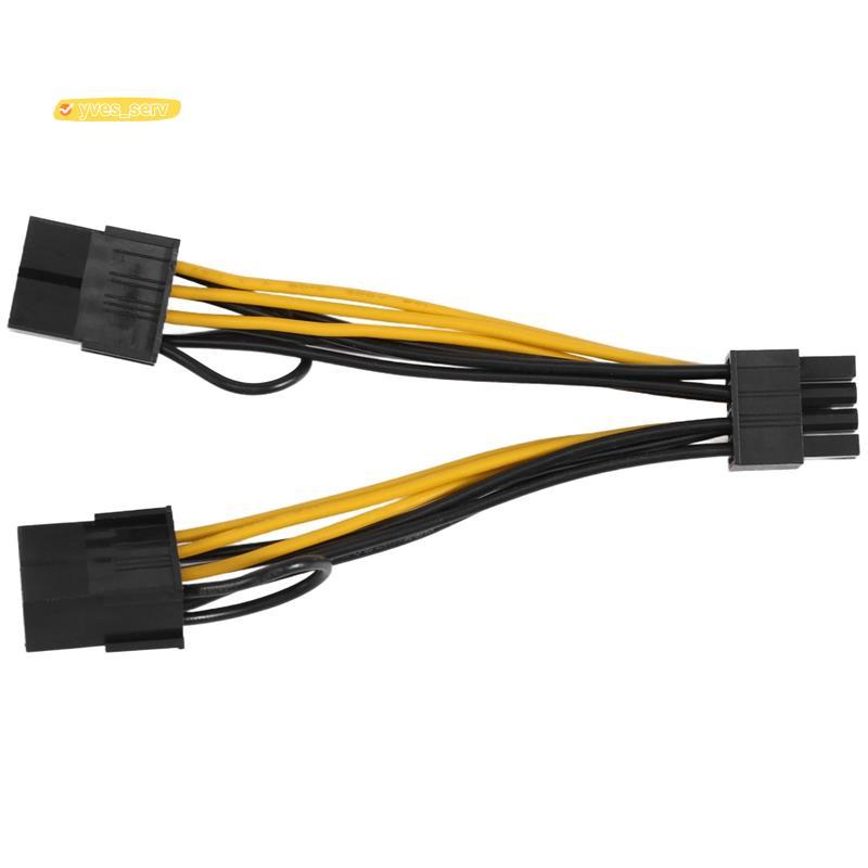yves_service8Pin to Dual 8Pin(6+2) สายไฟ GPU สายไฟสําหรับ K80 M40 M60 P40 P100