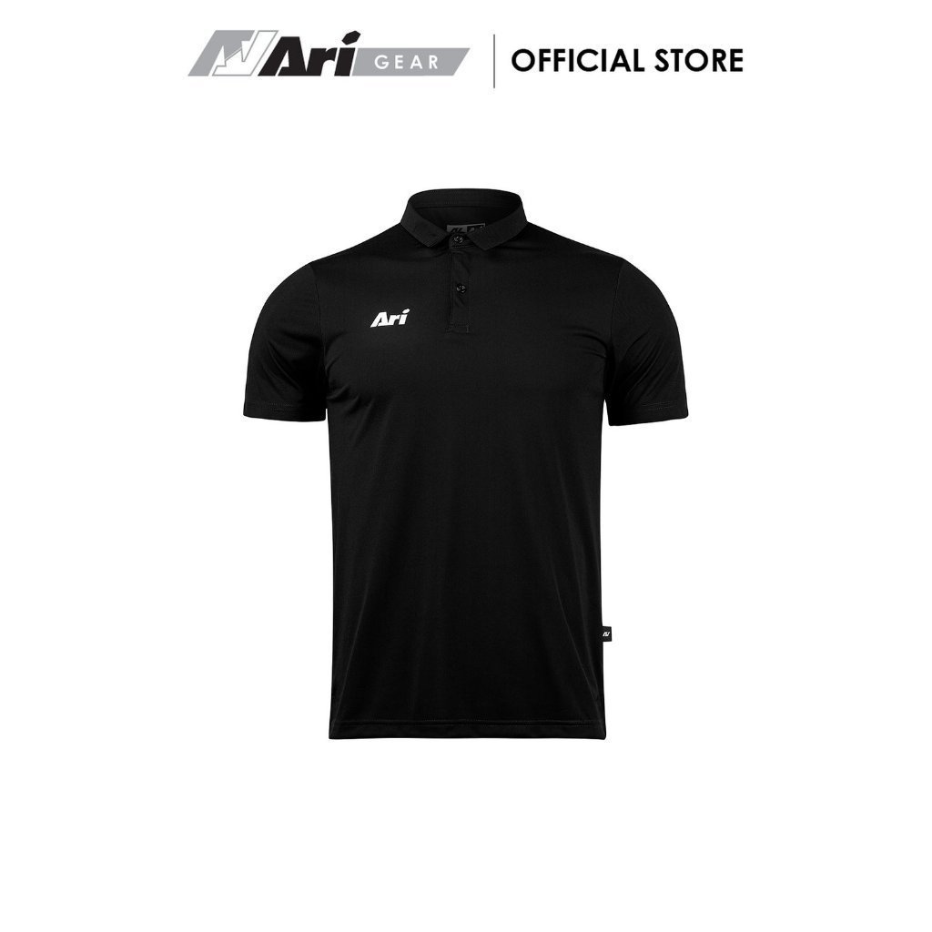 【 เสื้อโปโล】 เสื้อโปโล ARI CLIC BREATHABLE POLO - MIDNIGHT BLACK  อาริ CLIC BREATHABLE สีดำ  S-3XL