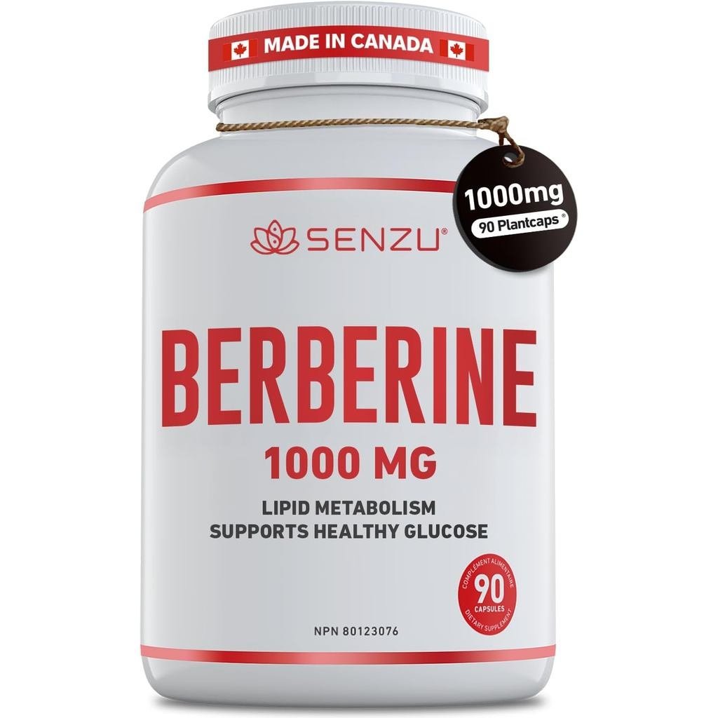 Canadian-Made Premium Berberine HCl >97% Max Potency Canadian-Made (500 x 2) 1000mg Wild Harvested B