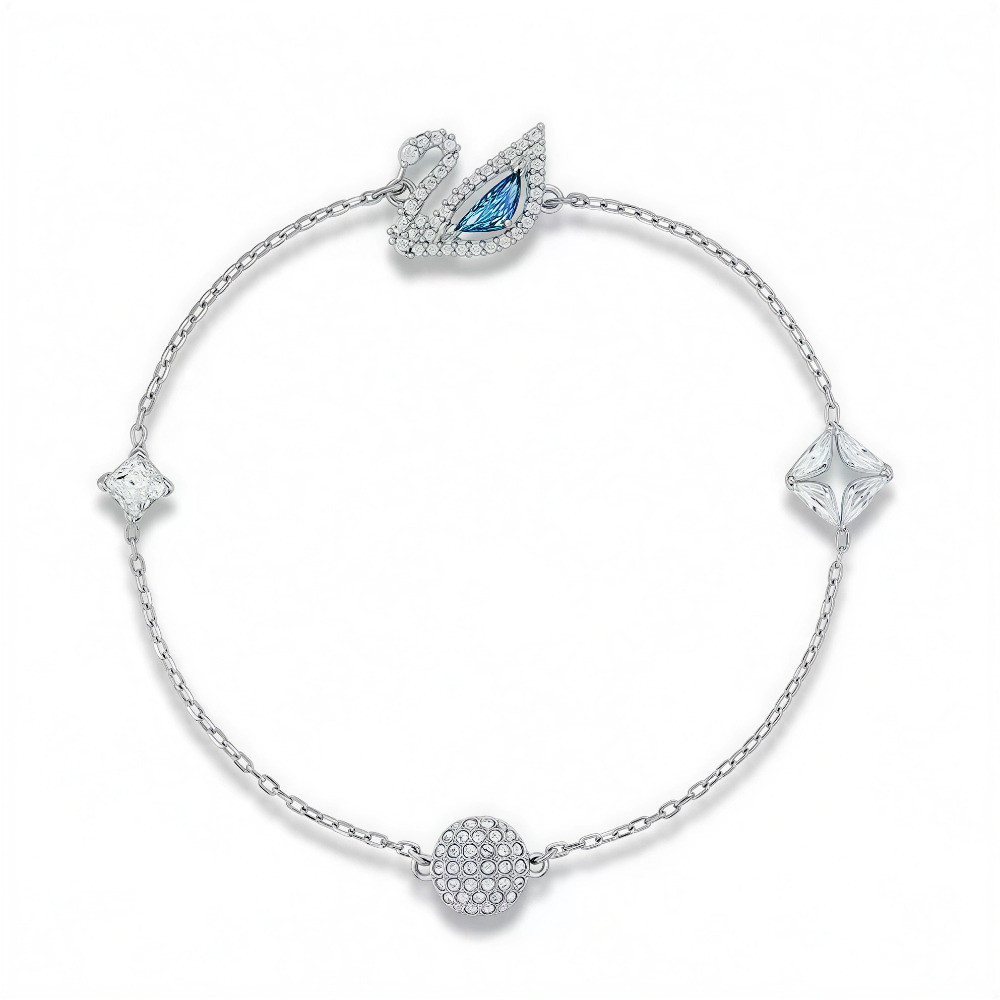 2026 พร้อมส่งทันที Swarovsk Dazzling Swan Bracelet เพชรสีชมพู สร้อยข้อมือคริสตัล