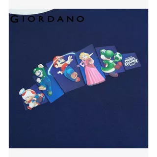 GIORDANO เสื้อยืดผู้หญิง Women's Sorona Boyfriend Printed Tee (Mario) 05396302