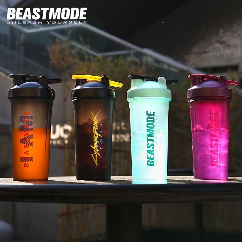 J5readystockBeastmode Shaker Cup Food Grade Body Portable Scale Sports Water Cup Male Protein Powder