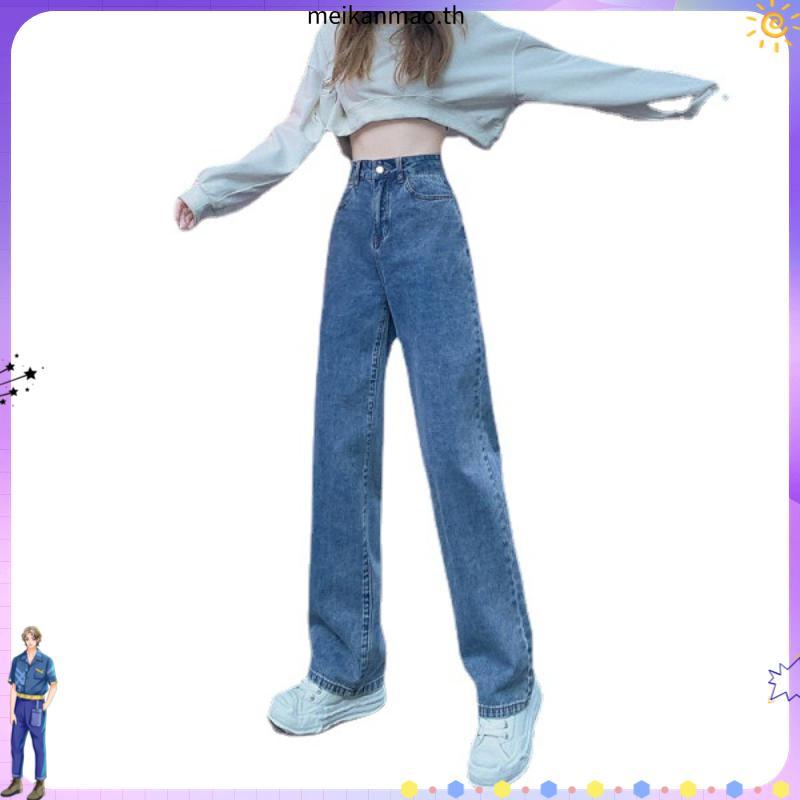 Saran ยีนส์ SR035 กางเกงยีนส์ขากระบอกใหญ่ Y2K เอวสูง Size L งานสวย กระชับ ใส่สบาย