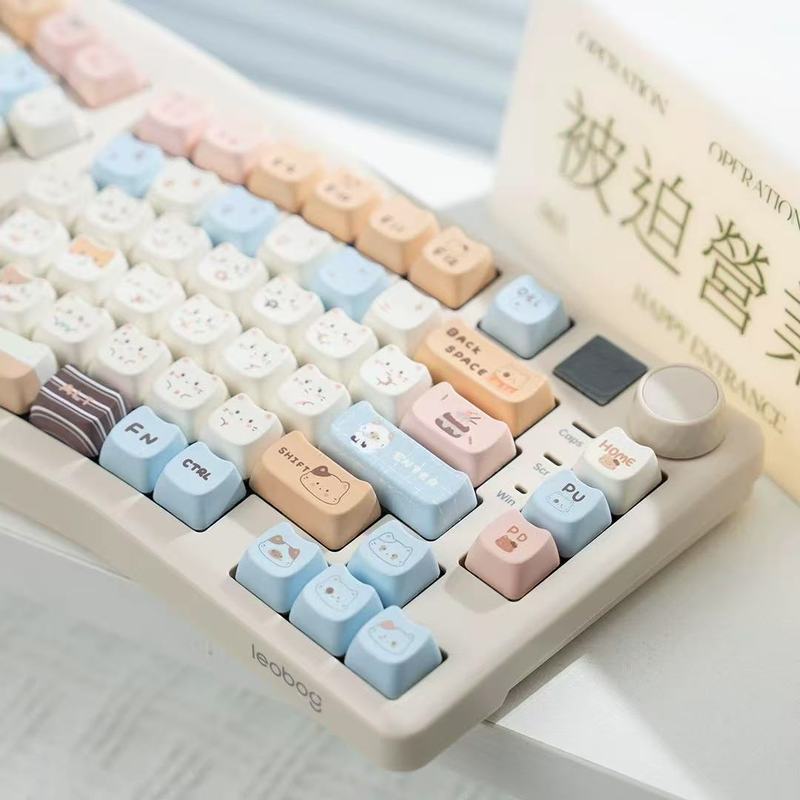 LEOBOG ที่กําหนดเอง alice Ergonomic Mechanical Keyboard A75 ไร้สายสามโหมดแยกตารางรหัสตัวอักษร Office