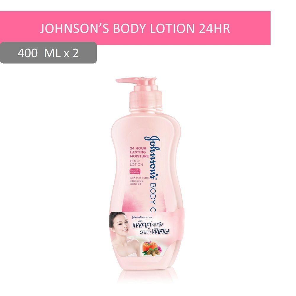 [สินค้าส่งด่วน] จอห์นสัน บอดี้แคร์โลชั่นลาสติ้งมอยส์400มลX2 JOHNSON BODY LOTION MOISTURE 400X2