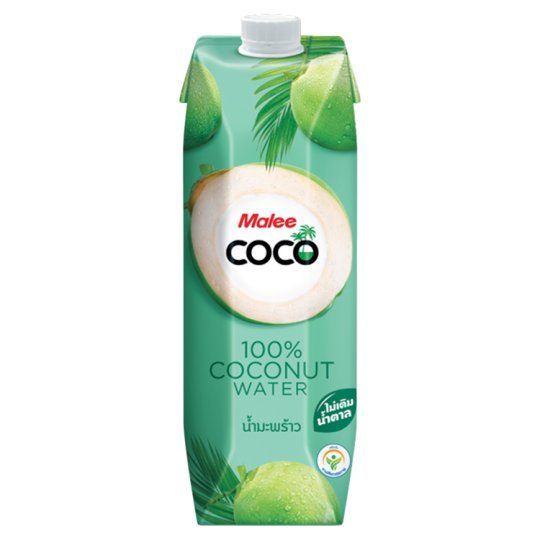 [สินค้าส่งด่วน] มาลีโคโค่ น้ำมะพร้าว 100% 1ล. MALEE COCO COCONUT WATER100% 1L.