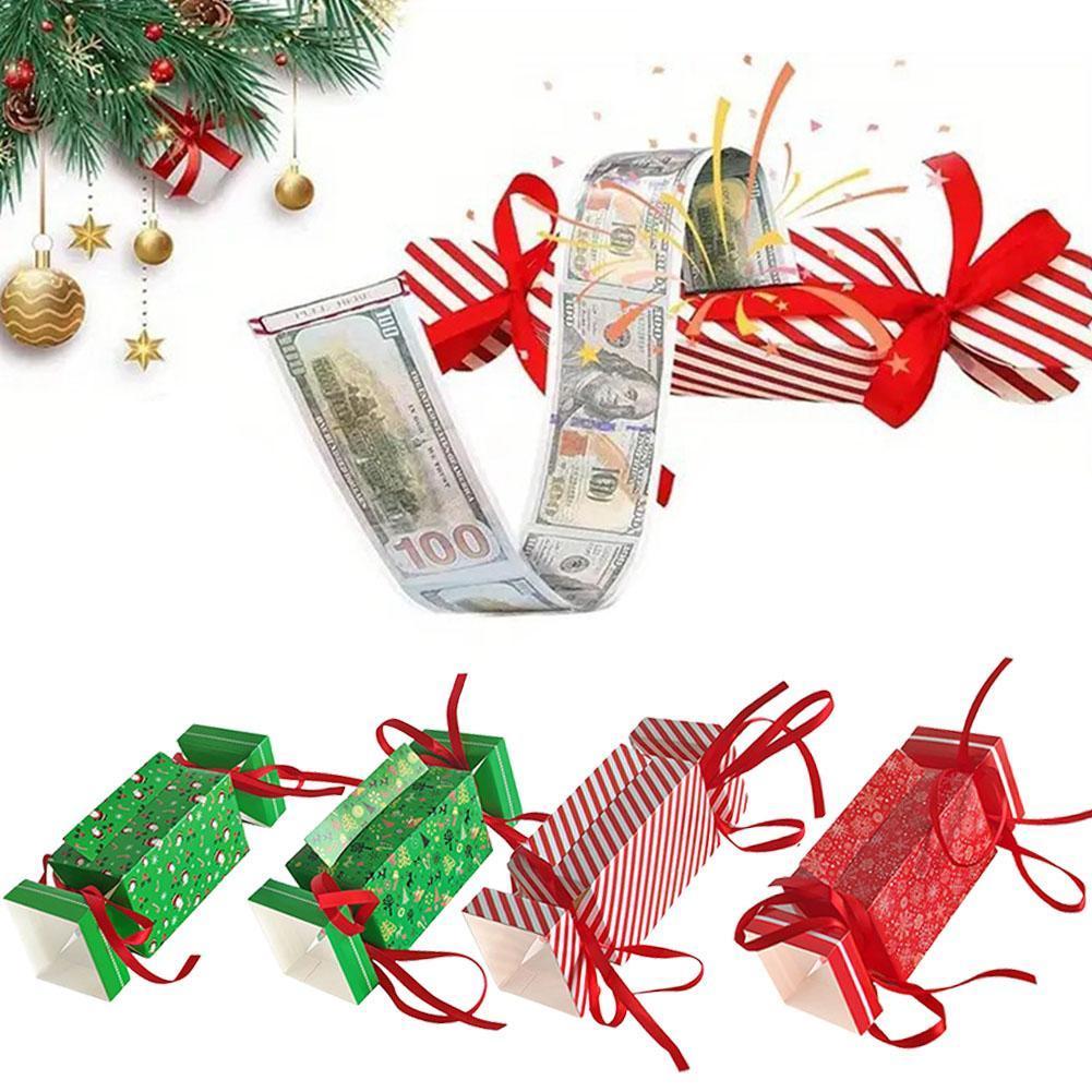 กล่องเงินขนมคริสต์มาส Christmas Party ของขวัญ Surprise Candy Gathering กล่องบรรจุภัณฑ์วันหยุด I8w5