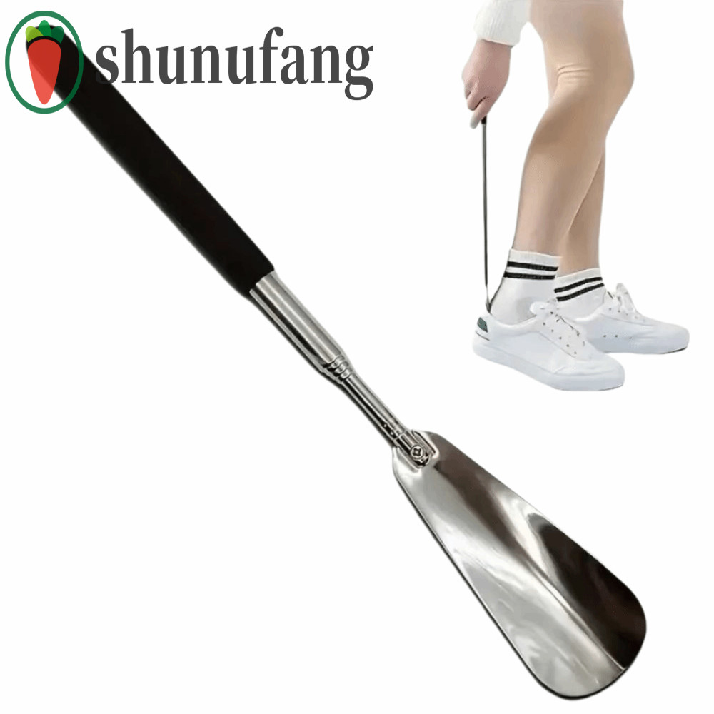 UNUF Telescopic Shoehorn, การออกแบบที่มีความยืดหยุ่น Ergonomic ขยายรองเท้าฮอร์น, เครื่องมือมืออาชีพจับง่ายทนทานปรับความยาว Retractable Shoehorn ในครัวเรือน