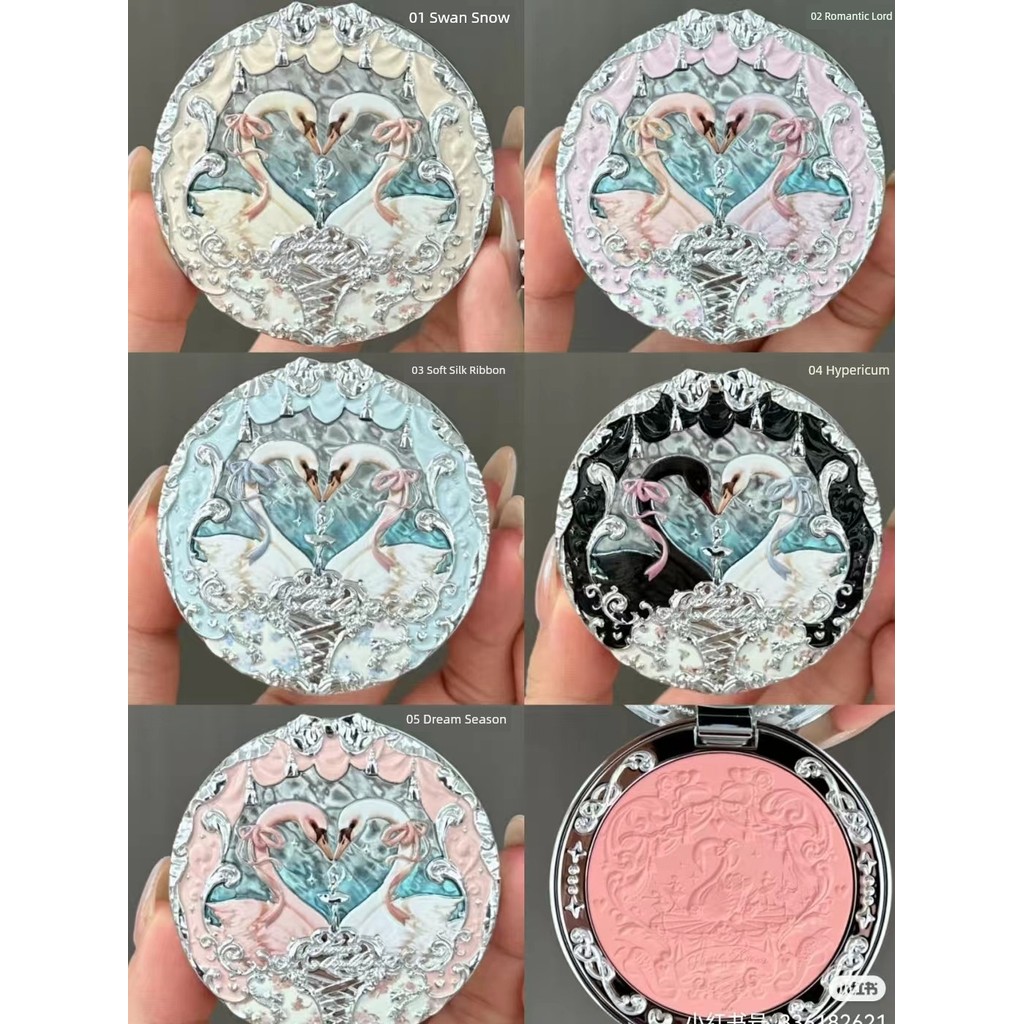 flower knows flower knows blush ดอกไม้รู้บลัชออนกํามะหยี่สีชมพูบัลเล่ต์นูนดวงอาทิตย์กํามะหยี่สีแดงสี