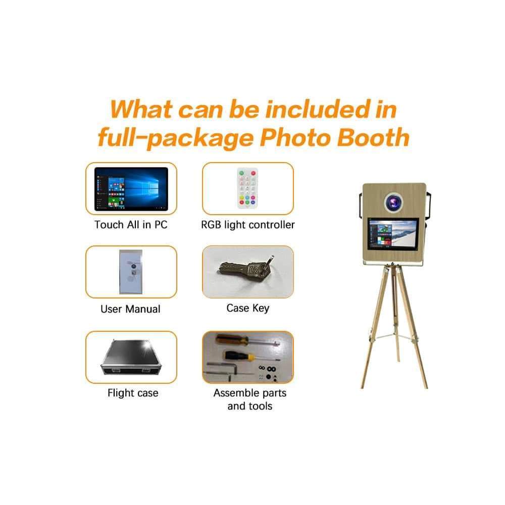 RCM156T 2026 Photobooth งานแต่งงานแบบพกพา Retro เปิด Air Photobooth Dslr Photobooth Kiosk ZPA4