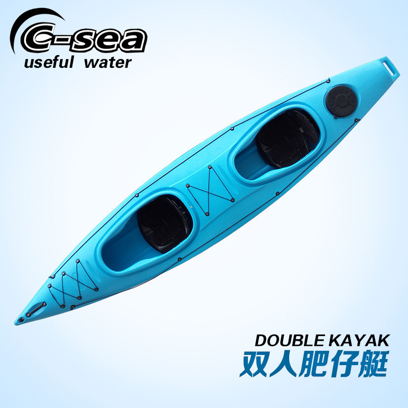 QSSI4,0000 Double Fat Boat Kayak Double Plastic Hard Boat Leisure Boat