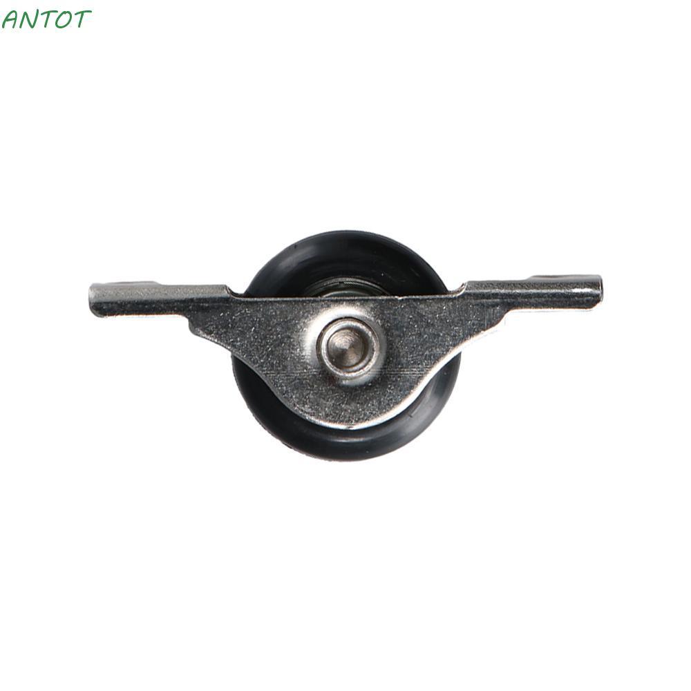 ANTOT ล้อเลื่อน Heavy Duty Nylon 30mm/1.18" Dia Steel Black Pulley