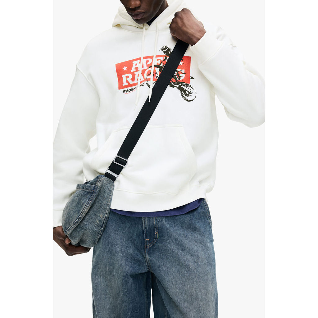 H&M(เอชแอนด์เอ็ม) ฮู้ดดี้พิมพ์ลายแบบหลวม Men Loose Fit Printed hoodie 1122659_20