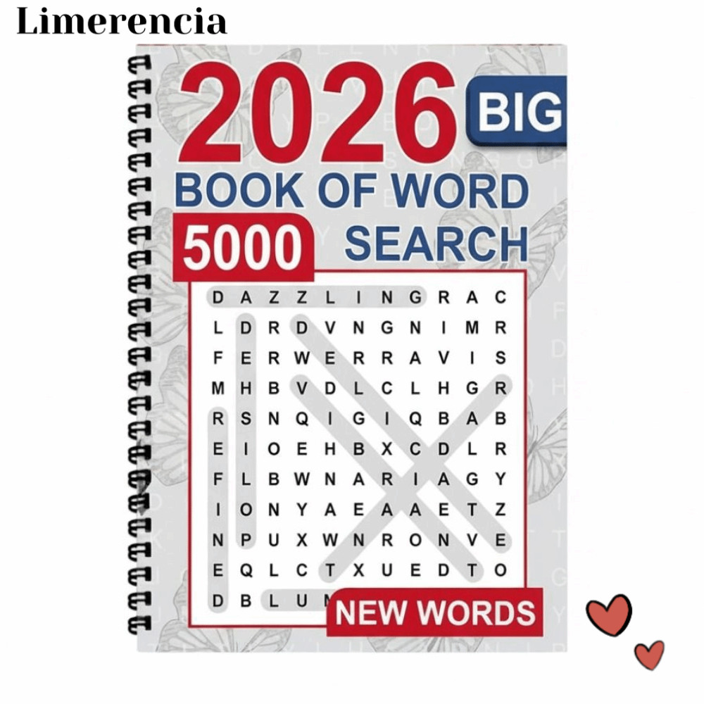 LIMERENCIA Big Book of Word, Mix Word พิมพ์ขนาดใหญ่ Word Search Puzzle Book, ความเครียดบรรเทาเกมสมอง
