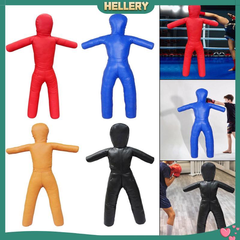 [HelleryTH] Brazilian Jiu Training Dummy Unfilled PU Leather Grappling Partner for Boxing Wrestling 