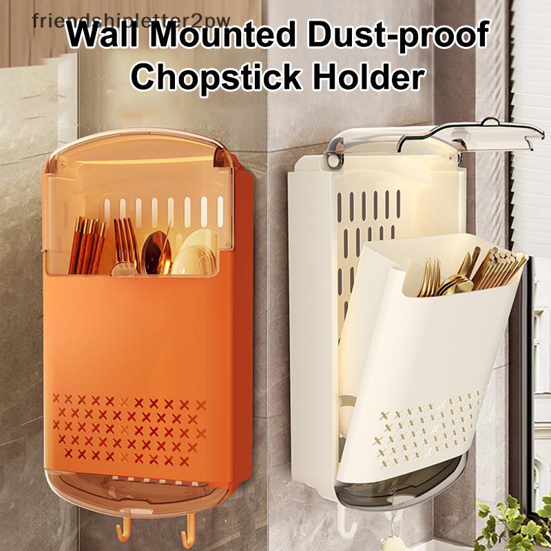 (แฟน) กล่องเก็บของ Chopsti ช้อนครัวติดผนังแบบไม่ต้องเจาะ Ra Tableware Draining Storage Buet (TH)