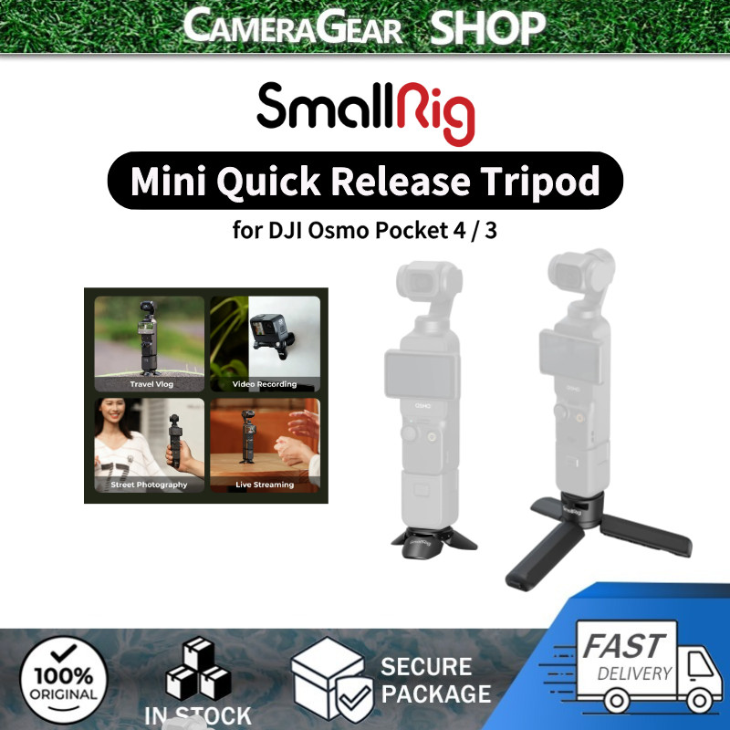 Smallrig Mini Quick Release ขาตั้งกล้อง/ขาตั้งกล้องแบบปลดเร็วสําหรับ DJI Osmo Pocket 4 /4P/ 3/Action 6 ฯลฯ (สีดํา/สีขาว)