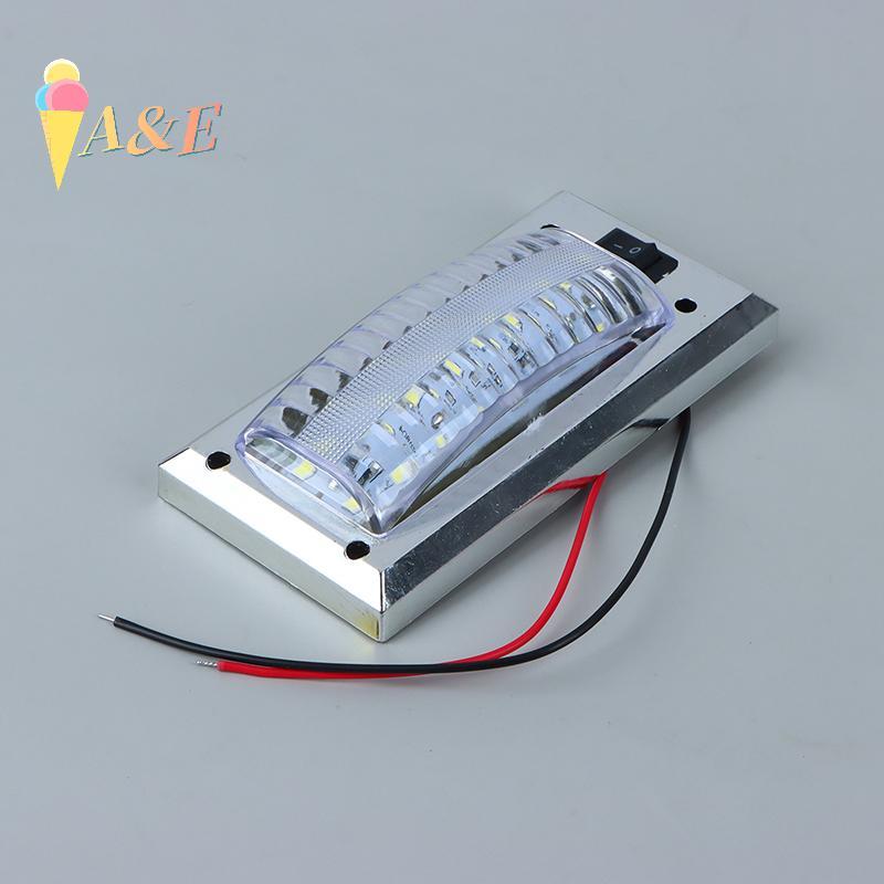 [QIMO] ไฟแผง LED 12V-24V โคมไฟอ่านหนังสือภายในรถความสว่างสูงไฟห้องโดยสารสําหรับ Van Tru RV เรือแคมป์ไฟสวิตช์ปิด