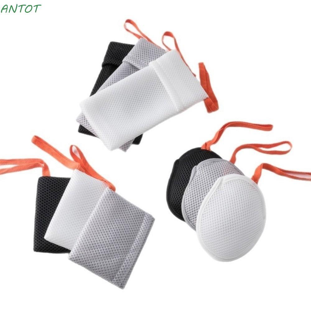 ถุงสบู่ ANTOT, ถุงตาข่ายโฟมสบู่ขัดผิวอาบน้ํา, ฟองน้ําหนา Drawstring Foam Mesh Bath Body Washing